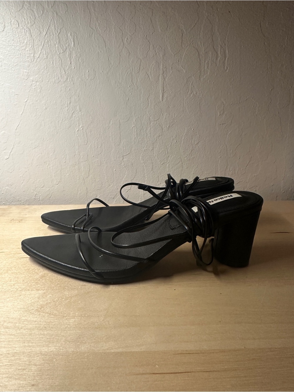 Reike Nen Odd Pair Sandals - Black Pointed Lace-Up - Size 7 US / 37 EU - Picture 6 of 7